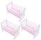 Vaguelly 3pcs Plastic Doll Cradle Toy Cradle Model Toy for Boys and Girls Imitated Doll Crib Plaything