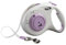 flexi® Select Gurt 7 m hellgrau-lila, zwischen 0-7 m einstellbare Roll-Leine für Hunde bis 25 kg