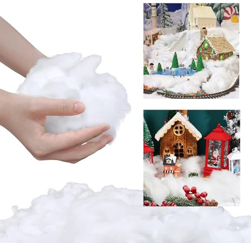 YITONGFU Neve Artificiale,Neve Finta,Decorazioni Invernali,Decorazione dell'albero di Natale(Confezione 200g)