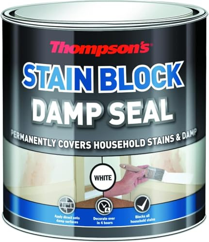 Stain Block Damp Seal 250ml White | Blocks Damp Stains on Walls & Ceilings | Moisture Resistant, Quick Drying, Paintable Finish for Long Lasting Protection
