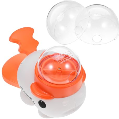 TOGEVAL Whale Shaped Dog Treat Dispenser Button Rotating Slow Feeder Interactive Puzzle for Training and Boredom Relief