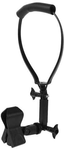 MAGICLULU Adjustable Neck-hanging Microphone Stand with Angle Adjustable Clamp for Audio Quality, Portable Design, Suitable for Stage Performances and Outdoor Use by Musicians and Magicians