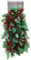 Christmas Concepts® 3m / 9.8ft Klobig/Feines Weihnachtslametta - Weihnachtsdekoration - Hochwertige Lametta (Rot & Grün mit Holly)