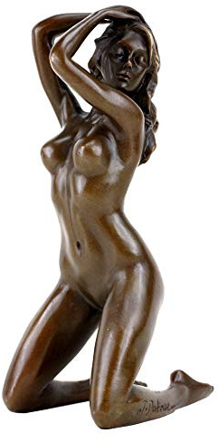 Kunst & Ambiente - Erotik Girl Jenna - Frauenakt - Erotische Bronzefigur - signiert Patoue - Erotikakt - Sexy Frauenskulptur - Statuen online kaufen - Wohndeko für Innen