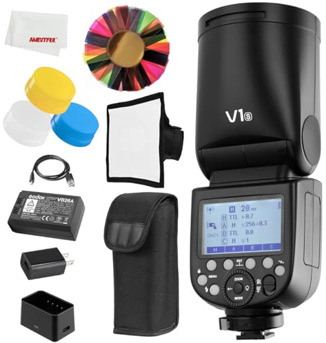 Godox V1S V1-S Camera Flash Speedlite Lithimu Battery for Sony a7IV a7III a7RIII a7RII a7C a6400 a6000 a9 a77 a350