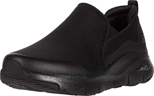 Skechers Men's Arch Fit Banlin Trainers,Black Mesh/Black Synthetic/Trim,10.5 UK