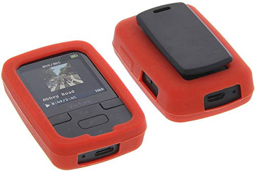 foto-kontor Hülle kompatibel mit Victure M3 MP3 Tasche Silikon Schutzhülle Gummi rot