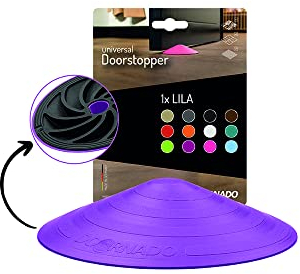 Doornado Starker Gummi Türstopper - Türhalter ohne Bohren - Für alle Arten von Türen und Böden - 118x25mm – Designpreis - Lila