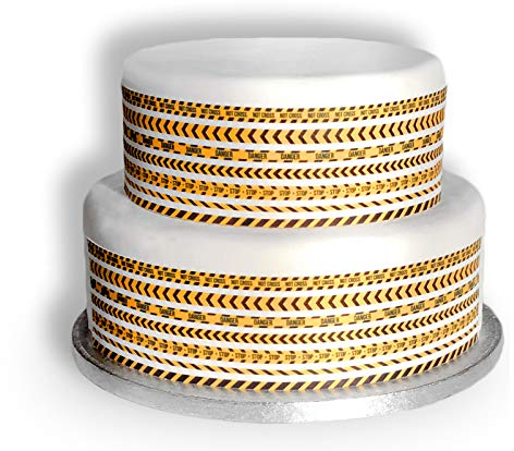 Essbares Deko-Band, Motiv: Polizei, Tatorten, perfekt zum Dekorieren Ihrer Kuchen, einfach zu verwenden