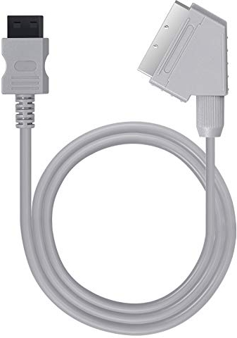 AUTOUTLET 1,8m RGB Scart Video HD HDTV AV Cord Führen Kabel Adapter Ersatz für Nintendo Wii/Wii U, grau