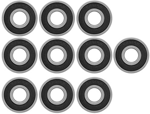 10 Stück 6201-RS Lager Stahl-Rillenkugellager für Getriebe Instrumentierungsmotoren, 12 mm Innendurchmesser x 32 mm Außendurchmesser