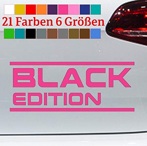 Generisch Black Edition Sticker Aufkleber Schwarze Perle Auto Love Car JDM Spruch Tuning in 6 Größen und 21 Farben