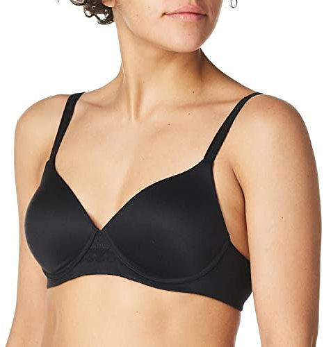 Hanes Ultimate Women's T-Shirt Natural Lift Foam Wire-Free Bra, Black, XS
