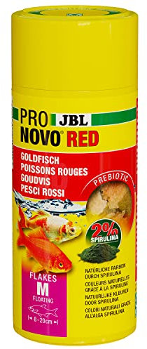 JBL PRONOVO RED FLAKES, Aliment de Base pour Poissons Rouges de 8-20 cm, Flocons pour Poissons, taille M, 250 ml