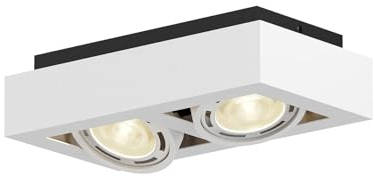 Arcchio Deckenlampe Ronka (Modern) in Weiß aus Aluminium (2 flammig, GU10) - Deckenleuchte Lampe Wohnzimmerleuchte