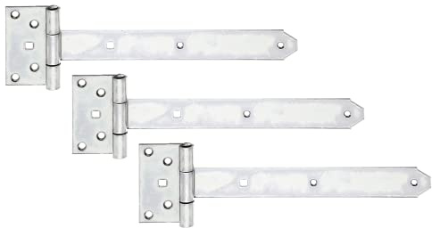 Alberts 310929 Kreuzgehänge | mit verpresstem Stift | galvanisch verzinkt, dickschichtpassiviert | Band 291 x 40 mm | Scharnier 103 x 59 mm | 3er Set