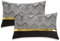 JOTOM Dekorative Kissenbezug Gold Heißpräge Dekokissen Sofakissen Kissenhülle 2er Moderne Weiche Edel Zierkissenbezug für Couch Bett Sofa Stuhl Outdoor Home Decor (Schwarz, 30x50cm)