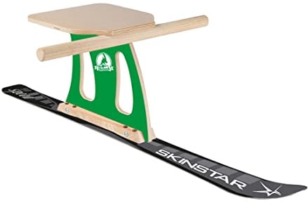 SkiBock Race Skirodel Komplett-Set Schlitten Ski Schnee Rodel grün