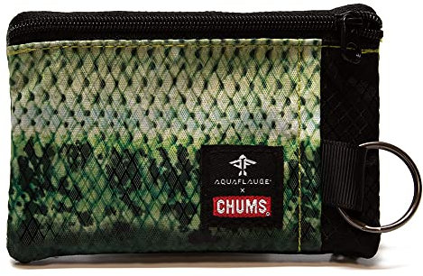 CHUMS Surfshort Wallet (Aqua Flauge Large Mouth Bass), Aque Flauge Large Mouth Bass, S, Minimalistisch