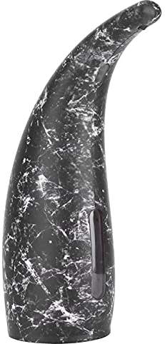 Seifenspender,300 ml Marmor Schwarz Automatischer Seifenspender Infrarot-Induktions-Seifenbehälter-Spenderwerkzeug,Berührungsloser Automatischer Seifenspender für Badezimmer