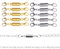 Magnet Karabinerverschluss, 10 Stück Magnetische Schmuck Verschlüsse Schmuck Magnetverschluss für Halsketten, Kettenverlängerungen, Schmuckzubehör (Silber und Gold)