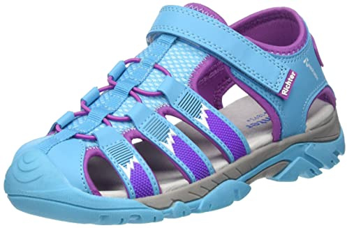 Richter Kinderschuhe Jungen Mädchen Rocky Sandale, Turquise/Rosette/WHI, 28 EU