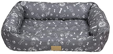 TIENDA EURASIA - Cama de Perro, Cama para Perros Grandes, Medianos y Pequeños, Divertida Cama Perro de Poliester con Interior con Comodas Fibras de Algodon (70 x 50 cm)