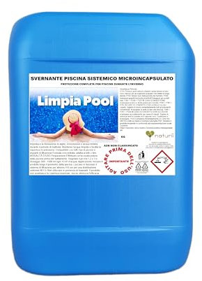 LIMPIA POOL Svernante Sistemico No Schiuma 5 kg – Trattamento Invernale per Piscine Contro Alghe e Batteri