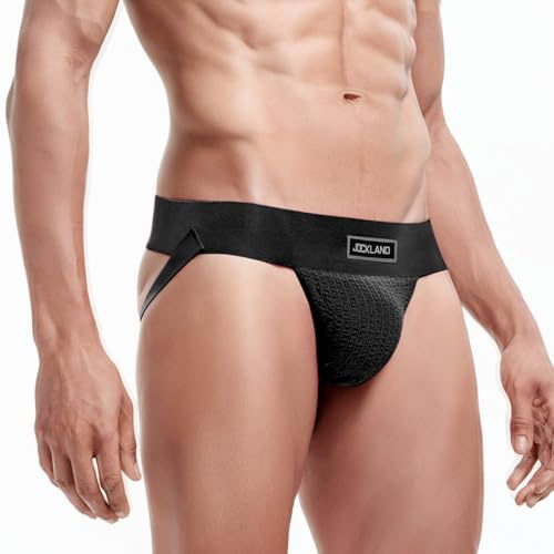 JOCKLAND Herren Herren Jock Strap Jock Strap、Jock Straps Male Underwear、Jockstraps for Men、Athletic Supporter、mesh、vasectomy (1er Pack)