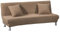 Meigeh Sofabezug ohne armlehnen Stretch Armlose sofaüberwurf Sofahusse Ohne Armlehne 3 sitzer Sofa Abdeckung Schlafsofa bezug Braun, kein Kissenbezug