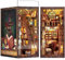 Cutefun DIY Book Nook Kit Puppenhaus Miniaturen Nook Nook Puzzle 3D Buch Holz Kunstbuchstützen mit LED-Licht und Steckstaubblatt Magic Pharmacist (SZ05B)