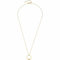 JEWELS BY LEONARDO Ciao Leda Damen Halskette aus Edelstahl IP Gold mit goldfarbenem Ring Anhänger mit Glaskristall, Länge 60-65 cm, schönes Schmuck Geschenk 023307