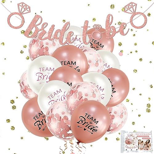 Bride To Be Deko Set, Bride To Be Luftballons Jga Luftballons, Braut To Be Girlande Papier Banner, Deko Junggesellinnenabschied Frauen, Für Bachelorette Party Frauen Bridal Shower