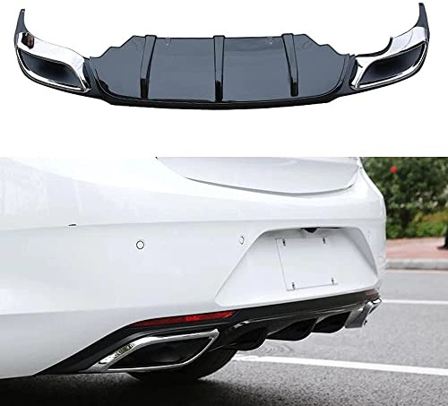 VeroCh Auto Heckschürzen Heckspoiler Diffusor-Splitter, für Opel Insignia 2017-2019 die hintere Lippe im -Stoßstangenstil,A/Black