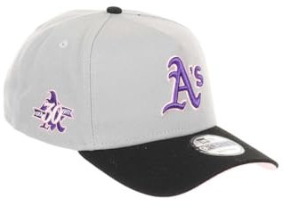 New Era Oakland Athletics MLB Cooperstown 30th Anniversary Sidepatch Gray Black 9Forty A-Frame Adjustable Cap - One-Size