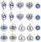 SUNNYCLUE 1 Box 40Pcs 5 Styles Silver Evil Eyes Charms Gold Eye Charms Bulk Alloy Enamel Rhinestone Heart Round Flatback for jewellery Making Women DIY Necklaces Earrings Bracelets Crafts