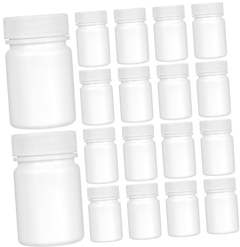 OHPHCALL 20pcs Dispensing Bottles Lightweight Pill Case Pill Holder for Travel Moistproof for Organiser