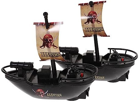 Vaguelly 2St Elektrisches Piratenschiff Piratenpool Pool-Piratenboot-Spielzeug Modelle Sommer Mehrfarbig