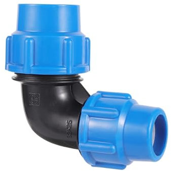 PJQUEKAIPJ Connecteur Rapide de Tuyau d'eau PE 25-20/32-25mm, coude à 90 ° réduisant Le Joint Rapide, raccord de Tuyau en PVC PE, Fournitures d'irrigation(32x25mm)