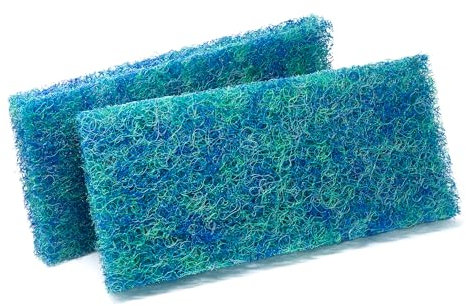 VIALIA Japanmatten 2er Set in blau, Ersatzteil für CBF-350B Kammerfilter, Biomatte zur groben Filterung, 43x22x3,5 cm, hohe Wasserdurchlaufmenge, einfache Reinigung