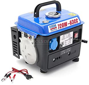 HBM Generador 720 vatios, Combinado con Motor de Gasolina de 63 CC, 230 V