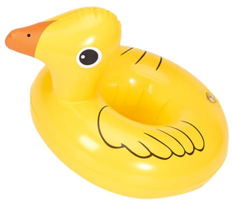 HONMEET Posavasos Inflables De PVC para Bebidas 5 Piezas Soporte Flotante Amarillo Base para Vasos De Piscina Accesorio De Fiesta Flotador para Bebidas El Agua