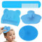 4 Stück Haarbürste Baby Bürste für Milchschorf Entfernen Milchschorf Kamm Milchschorf Baby Entfernen Schorfkamm Baby Kamm Geeignet für Babyparty–Ergonomisches Babykamm-und Badebürsten Set (Blau)