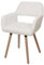 Esszimmerstuhl HWC-A50 II, Stuhl Küchenstuhl Polsterstuhl, Holz Stoff/Textil Chenille (465g/m²) FSC® - Creme