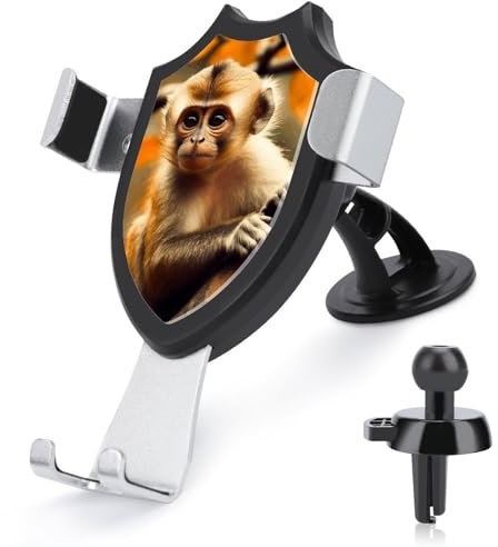 JTKBNVM Monkey on Tree Kfz-Handyhalterung für Handy, KFZ-Halterung, Saugnapf, Handyhalterung, Clip-Handyhalterung, Autohalterung für Windschutzscheibe, Armaturenbrett, Lüftungsschlitz, universelle