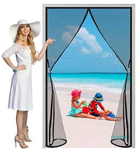 Zanzariera magnetica autosigillante nera 50x155cm lavabile per tutti i tipi di finestra misura personalizzabile