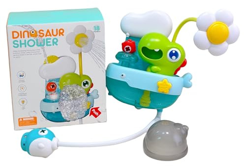 Gupcaqosjw Pommeau de Douche Bébé pour Baignoire, de Bain Bébé Dinosaure, Rinceur Portable pour Plage Piscine Voyage Été