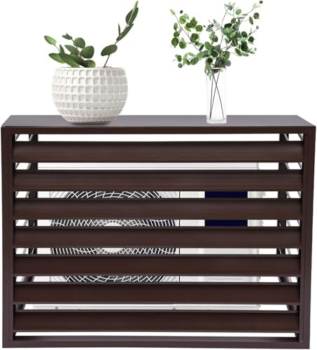 Air Conditioner And Heat Pump Cover Outdoor AC Cover Heavy Duty, Aluminum Alloy Privacy Screen，Air Conditioner Fence for 1.5P/3P Units – Easy Install Fence to Hide Pool Pumps, Trash Bin