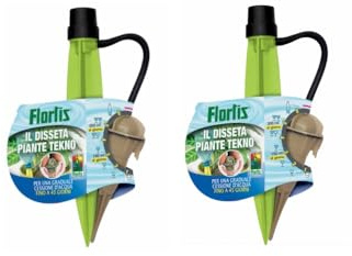 Florlis Disseta Piante Tekno, Irrigatore Automatico Regolabile, Cessione d'Acqua fino a 45 Giorni, Si adatta a bottiglie di plastica da 0,5-2 Litri. (2)