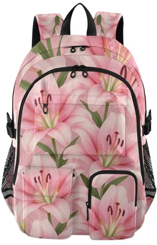 voucong Travel Laptop Backpacks for Men Tigers Lily Flower School Bookbag for Teen Girls 17 5 Mens Backpack Work Business Back Pack